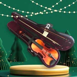 VIOLIN SUZUKI🎄🎁 #220/#202 GLASSER HORSEHAIR BOW with CARRY CASE LIKE NEW